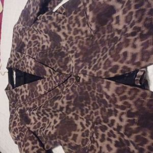 Calvin Klein animal print jacket